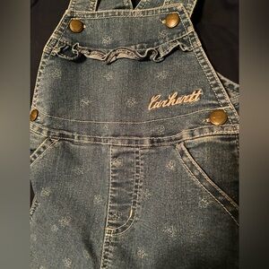 Carhartt Kid’s Denim Overalls with Floral Detail